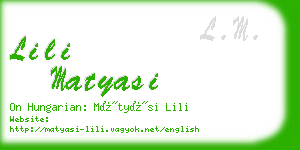 lili matyasi business card